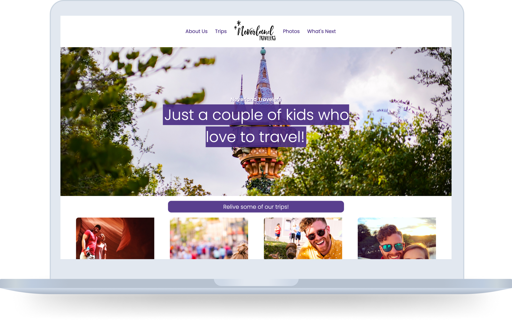 Neverland Travelers Homepage - Desktop